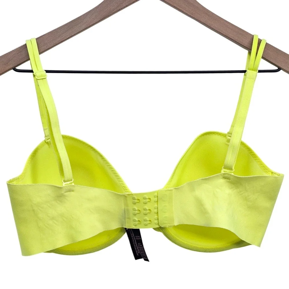 Victoria's Secret Neon Yellow Multi-Way‎ Underwire Bra 34DD 371089-GRH